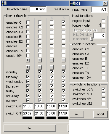 Einstellung der Wochenzeitschaltuhr am IPswitch